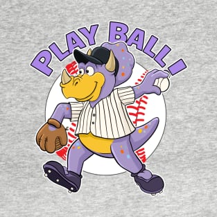 Play Ball!  Rockies Baseball Mascot Dinger T-Shirt